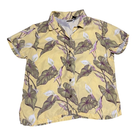 Pataloha Patagonia Lyocell Limited Edition Floral Hawaiian Shirt Women's 12 - Picture 1 of 7